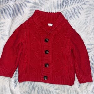 Old Navy size 6-12 months unisex red cardigan